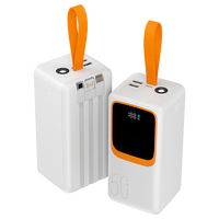 Chargeur portable 22,5 W à charge rapide 50000 mAh pour téléphone, batterie externe haute capacité 50000 mAh compatible avec le chargeur iPhone