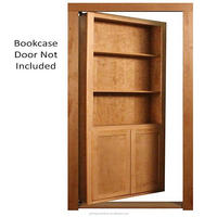 Nouvelles conceptions contemporaines de bibliothèque encastrée en bois massif avec porte secrète intégrée pour la décoration intérieure