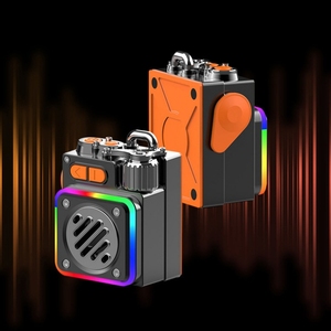 DK06 Mini altavoces portátiles RGB para juegos Durable BT5.4 Altavoz de metal inalámbrico Subwoofer con efecto de luz para reproducción de música al aire libre - Product Image 4