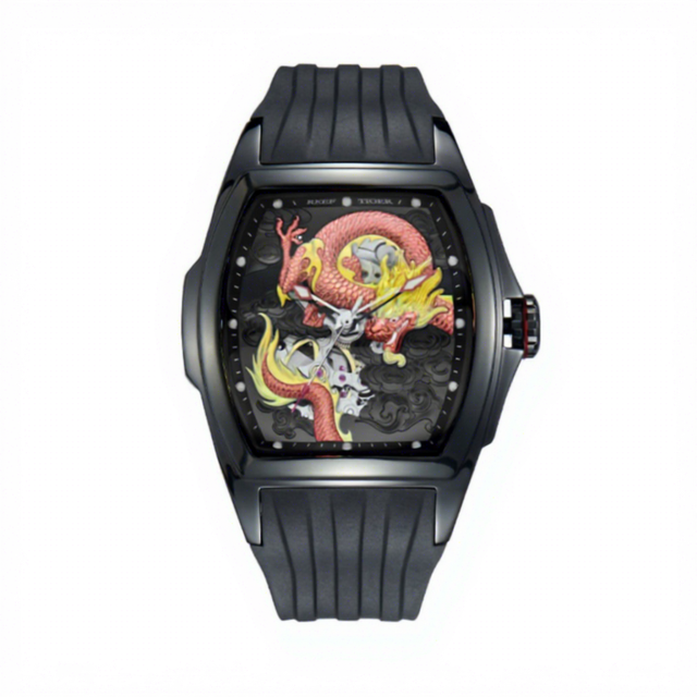 Official Waterproof Men's Watch Luminous Stainless Steel Case Rubber 50ATM Water Resistance Fully Automatic