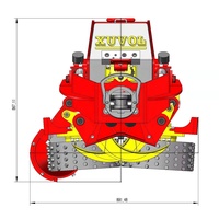 Tête d'abattage pour machines forestières XUVOL 360F, adaptée aux excavatrices de 12 à 15 tonnes et à la tête d'abatteuse d'arbres rotative à 360 degrés