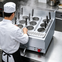 JUSTA Tisch-Elektro-Nudelkocher mit 9 Körben, Edelstahl, kommerzieller Pasta-Kocher, 5000-10000W, 1 Jahr Garantie, für Restaurants