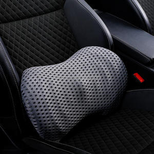 Gran oferta, cojín de soporte Lumbar para masaje, vibración para aliviar el dolor de espalda, espuma viscoelástica, silla de oficina para coche, correa ajustable ergonómica - Product Image 6