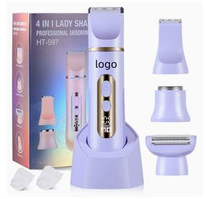 Tondeuse à cheveux 4 en 1 Épilateur électrique pour les zones intimes Aisselles Ligne du bikini et poils du corps Épilation complète du corps pour femmes - Product Image 5