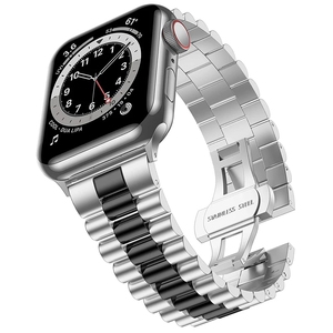 Cinturini da polso di lusso cinturino in acciaio inossidabile per cinturino <span class=keywords><strong>Apple</strong></span> <span class=keywords><strong>Watch</strong></span> <span class=keywords><strong>8</strong></span> <span class=keywords><strong>ultra</strong></span> 49mm serie iWatch 41/45mm 40/44mm 38/42mm accessori - Product Image 1