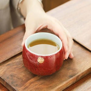 Vintage grande capacità in ceramica Espresso tazza tradizionale Kung Fu Tea assaggiatore per la casa all'ingrosso scatola regalo fatto a mano fai da te tazza di tè - Product Image 3