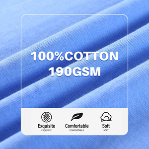 T-shirt vierge 100 % coton pour <span class=keywords><strong>homme</strong></span>, 190 g, col rond uni, manches courtes, doux et confortable, pour le travail et le streetwear, personnalisable, hauts unis pour le printemps - Product Image 4