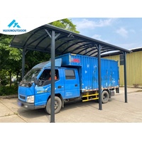 Abri de voiture moderne extérieur étanche, structure robuste en métal, la meilleure solution de stationnement pour voitures et vélos, abri solaire à toit arqué