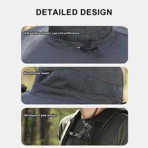Sombreros de Pescador con Ventilador Solar y Protección Solar para Hombre, Personalizados, para Exteriores, Ideales para Camping y Pesca, Venta al Por Mayor para el Verano - Product Image 5