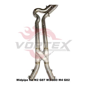 Système d'échappement X-Pipe Vortex Performance S58 en acier inoxydable poli miroir pour M3 G80 M4 G82 3.0T 2021-2024 - Product Image 6