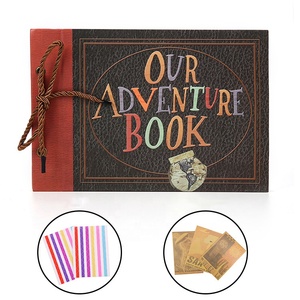Set Album DIY Retro 19*29 cm 'Il Nostro <span class=keywords><strong>Libro</strong></span> delle Avventure' con Adesivi e Cartoline, Album a Fogli Mobili per Bambini - Product Image 1