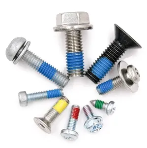 Customized Nylon Patch Screws Anti Loose Screw Thread Locked Screws