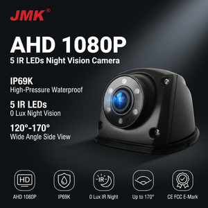 Angle de vue large 180° °   Caméra latérale de camion AHD 1080P, vision nocturne, caméra de recul pour voiture - Product Image 1