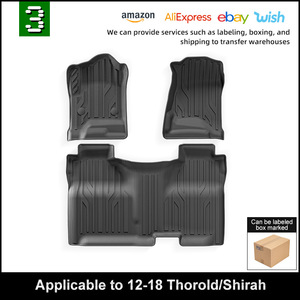 Bền dễ dàng để làm sạch TPE thảm sàn xe cho 2012-2023 GMC Sierra, Chevrolet <span class=keywords><strong>Silverado</strong></span>, nội thất phụ kiện ô tô - Product Image 2