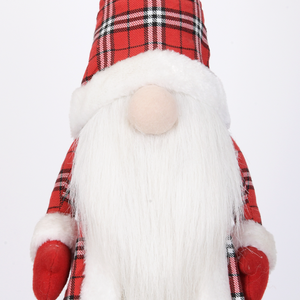 Decoração de Natal: Gnomo de Jardim Xadrez Vermelho Antigo OEM/ODM para Árvore de Natal - Product Image 2