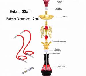 Cachimba Árabe de Estilo Clásico, Diseño de Aleación, Tamaño Mediano, Diseño de Alas, Sets de Cachimba al por Mayor, Shisha - Product Image 5