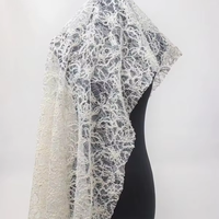 Tissu brodé tissé en gros, teint, maille antique, dentelle haut de gamme, plat 3D, pour mariage, textile de maison, trame respirante, séchage rapide, sac, jouet