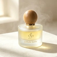 Flacon de parfum en verre dépoli 30ml 50ml 100ml avec capuchon personnalisé, flacon vide de luxe avec pulvérisateur, gravure de logo personnalisée, contenant de parfum