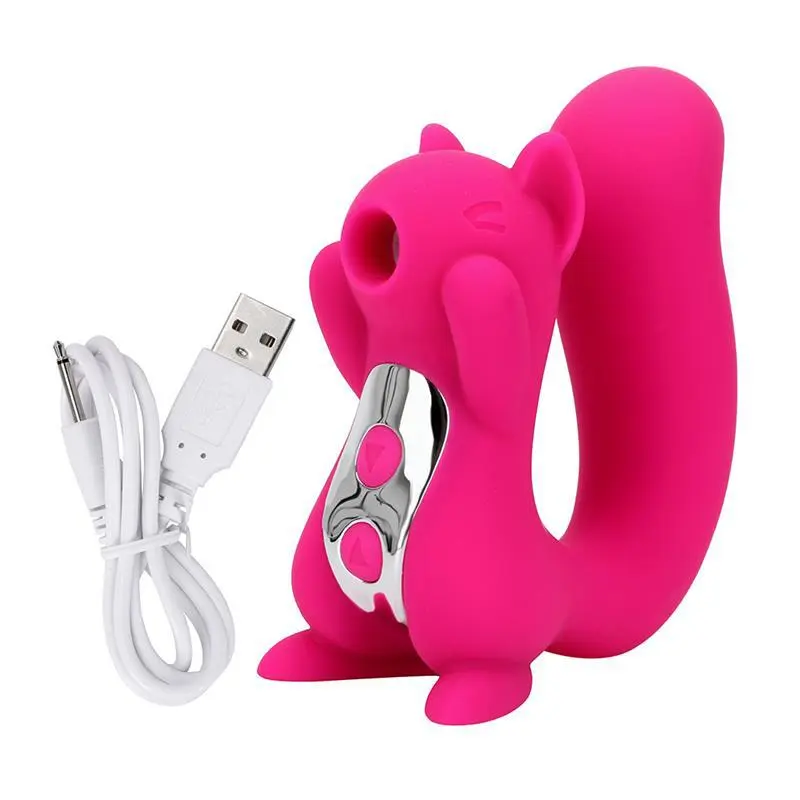 Newfangled Squirrel Shaped 10 Frequency Vibration G Spot Stimulator Clitoral Nipple Sucking Vibrator New Sex Product
