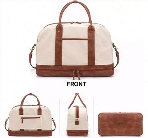 Bolsa de lona impermeable de alta calidad BSCI, fabricada por OEM/ODM, con compartimento para zapatos, múltiples bolsillos, gran capacidad, para viajes y deporte. - Product Image 3