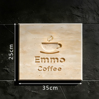 SAIDKOCC Plaque en marbre personnalisée en travertin naturel, panneau d'affichage créatif pour la maison, décoration de magasin, panneau de décoration, tout motif