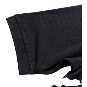 Polos negros personalizados para hombre, Polo de punto con bolsillo grande - Product Image 3