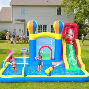 Toboggan aquatique gonflable pour enfants, château gonflable de haute qualité en PVC pour les locations de fêtes estivales - Product Image 1