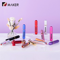 Atomiseur de voyage miniature portable, flacon de parfum rechargeable créatif en aluminium électroplaqué et verre, plusieurs tailles