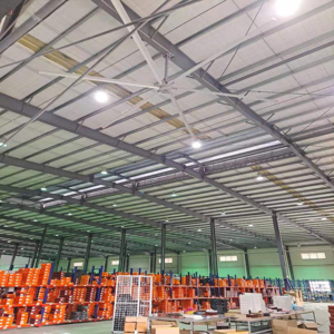 พัดลมอุตสาหกรรม HVLS รุ่นใหม่ล่าสุด ดีไซน์ทันสมัย ระบบทำความเย็นด้วยอากาศ ขนาด 3 ม. 3.7 ม. 10 ฟุต 12 ฟุต กำลังไฟ 0.37 กิโลวัตต์  พัดลมระบายอากาศอื่นๆ - Product Image 3