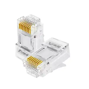 Feminino Cat5e Cat6 8 pinos tipo rede 8p8c UTP Ethernet RJ45 conector