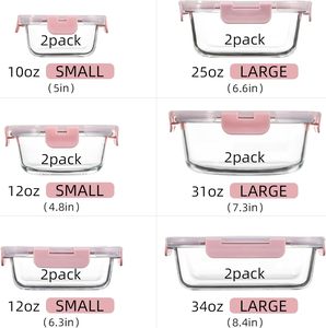 New Design Multifunctional Meal Prep Containers Bpa Free <b>Glass</b> Food Container Leak Proof Lunch <b>Box</b> With <b>Glass</b> Lid - Product Image 2