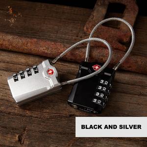 TS17098 नए डिजाइन tsa ने अनुकूलित 4 मिमी शेकल व्यास 4-डिजिटल संयोजन यात्रा लॉक सामान जिम के लिए अनुकूलित किया - Product Image 6