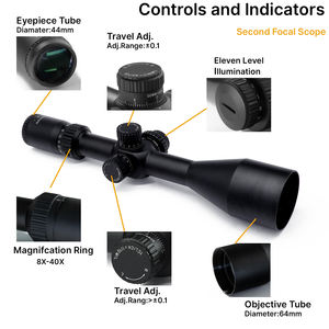 Lunette tactique ACUMETA 8-40X56SFIR, lunette de chasse longue portée avec protection contre l'eau, la brume et les chocs pour l'observation de la faune en plein air - Product Image 6