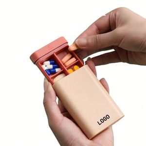 2026 Custom Logo 7-Day Pill Organizer Convenient ABS <b>Plastic</b> Weekly Medicine Box Portable Travel Pill <b>Storage</b> Case - Product Image 5