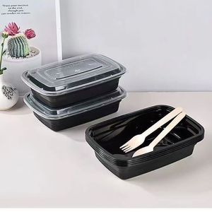 Contenedor de comida desechable rectangular de plástico PP <span class=keywords><strong>para</strong></span> comida de supermercado con tapa gruesa <span class=keywords><strong>para</strong></span> microondas y refrigerado - Product Image 2