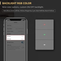 Sakelar Lampu Dinding Pintar WiFi 1 Arah Terpanas, Aplikasi Smart Life, Warna Hitam Amerika, 1 Grup 10A, Bahan PC, Sakelar Pintar