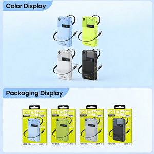 Power Bank <b>Type</b>-<b>C</b> Retractable <b>Cable</b> PD40 Fast Charging 10000mAh FP-123 FP-123 FP-123 FP-123 FP-123 FP-123 FP-123 FP-123 - Product Image 2