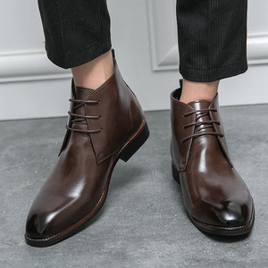 Zapatos de Hombre, Estilo Coreano, Punta Puntiaguda, Casuales, de Cuero, Estilo Británico, Botas de Cuero para Hombre, Novedad 2026 - Product Image 2