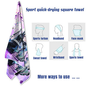 Toallas deportivas absorbentes con estampado completo de anime Demon Slayer Kochou <span class=keywords><strong>Shinobu</strong></span> y Lzosuke, toallas decorativas de dibujos animados tipo turbante, venta al por mayor 2026 - Product Image 4