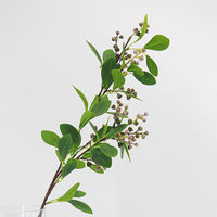 Baies Sauvages Artificielles en PVC de Haute Qualité avec Feuilles, 78 cm, Écologiques, Légères, pour Décoration Intérieure et Accessoires Photo (Vente en Gros)