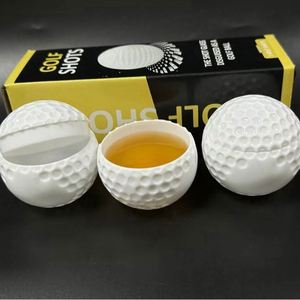 Golf Ball Shaped Plastic Shot Glass 50ml Light Luxury <b>Retro</b> American Design Cross Border New Color Box - Product Image 1