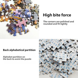 Puzzles en papier personnalisés en gros, 1000 pièces, collages amusants d'animaux (chien, chat, lapin), jouets éducatifs, jeux de société en boîte - Product Image 2