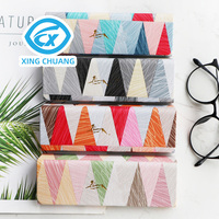 Boîte d'emballage de lunettes de luxe en cuir PU Logo personnalisé Fait à la main Étui de transport pour lunettes Étuis de protection pour lunettes