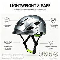 Casque de vélo urbain unisexe moulé intégré, casque de sécurité léger et ventilé absorbant les chocs pour le cyclisme quotidien en ville