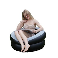 Canapé gonflable d'extérieur pour adultes, meubles de jardin, terrasse, camping, pliable, rond, plage