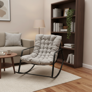 Fauteuil <span class=keywords><strong>à</strong></span> <span class=keywords><strong>bascule</strong></span> moderne pour chambre <span class=keywords><strong>à</strong></span> coucher, <span class=keywords><strong>double</strong></span> fauteuil <span class=keywords><strong>à</strong></span> <span class=keywords><strong>bascule</strong></span> avec accoudoirs, chaise longue de jardin respirante avec poches latérales, fauteuil paresseux - Product Image 6