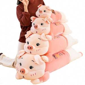 Peluche de Cerdo Grande y Esponjoso, Almohada Larga para Niños y Adultos, Personajes de Dibujos Animados Divertidos Personalizados, Compañero de Sueño, Regalo de Cumpleaños Económico - Product Image 1