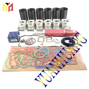 H07CT H07C kit pembangunan kembali mesin gasket penuh set pemeriksaan untuk HINO diesel mesin silinder liner piston & cincin bantalan