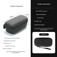 Étui de rangement EVA pour Insta360 X4/X5 avec fermeture éclair, résistant à l'eau, pochette de protection portable pour caméra d'action à 360 degrés