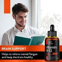 Complément alimentaire de vitamine B12 5000 MCG, best-seller OEM ODM, pour augmenter l'énergie, l'humeur et stimuler le métabolisme